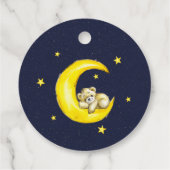 Navy Gold Twinkle Little Star Round Bedankjes Labels (Achterkant)