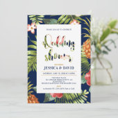 Navy & Gold | Uitnodiging voor zomerweddenschappen (Staand voorkant)