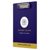 Navy Gold Vastgoed Logo Pro Klembord (Links)