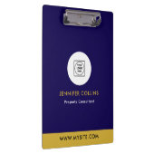 Navy Gold Vastgoed Logo Pro Klembord (Rechts)