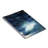 Navy Gold-Waterverf | Jouw namen toevoegen Notitieboek (Rechterzijde)