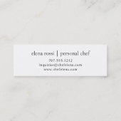 Navy & Gold Whisk Logo | Chef Catering Bakery Mini Visitekaartje (Achterkant)