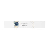 Navy Gold White Champagne Ivory Geometric Wedding Uitnodigingen Wikkel (Vlak)