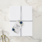 Navy Gold White Champagne Ivory Wedding  Thank you Cadeaulabel (Met Touw)