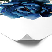 Navy Gold White Champagne Ivory  Wedding Welcome Poster (Hoek)