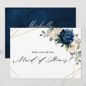 Navy Gold White Ivory, zal je mijn zegen zijn Kaart (Voorkant / Achterkant)