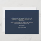 Navy Golden Effect Elegant 2 Photos Christmas (Achterkant)