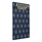 Navy | Golden Zinnia Flower Medallions Mini Klembord (Schuin)