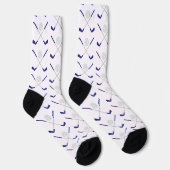 Navy Golf Clubs Pattern Socks Sokken (Rechts)