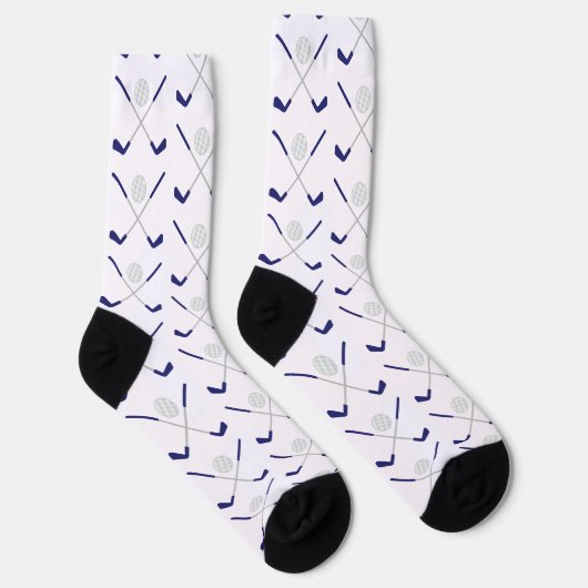Navy Golf Clubs Pattern Socks Sokken (Rechts)