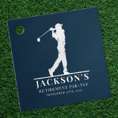 Navy Golf Thema Pensioen Par-t-shirt Bedankjes Labels