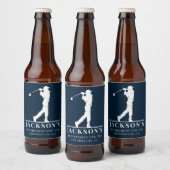Navy Golf Thema Pensioen Par-t-shirt Bier Etiket (Flessen)