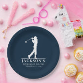 Navy Golf Thema Pensioen Par-t-shirt Papieren Bordje (Feest)