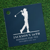 Navy Golf Thema Verjaardag Par-t-shirt Bedankjes Labels