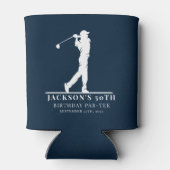 Navy Golf Thema Verjaardag Par-t-shirt Blikjeskoeler (Achterkant)