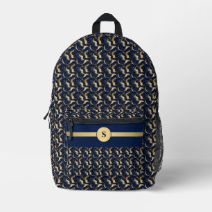 Navy & Goud Abstract Persoonlijke Rugzak