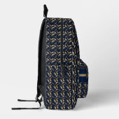 Navy & Goud Abstract Persoonlijke Rugzak (Links)