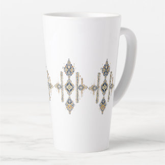 Navy & Goud Abstracte Symmetrie Design KOFFIE MOK