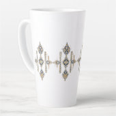 Navy & Goud Abstracte Symmetrie Design KOFFIE MOK (Linkerhoek)