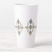 Navy & Goud Abstracte Symmetrie Design KOFFIE MOK (Voorkant)