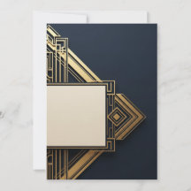 Navy & Goud Art-Deco