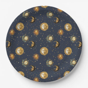 Navy Goud Astrologie Symbolen Kosmisch Papieren Bordje