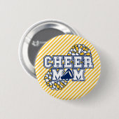 Navy & Goud Cheer Moeder Ronde Button 5,7 Cm (Voorkant /achterkant)