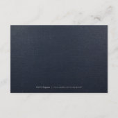 Navy goud elegante kalligrafie bruiloft invoegen informatiekaartje (Achterkant)