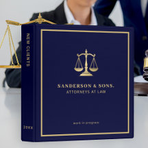 Navy goud elegante professionele advocaat en procu