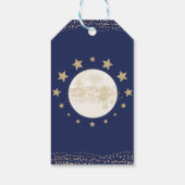 Navy Goud Groen Maan Twinkle Star Douche Favoriete Cadeaulabel (Achterkant)