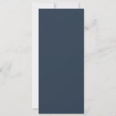 Navy Goud Herfst Monogram Huwelijksmenu Kaart (Achterkant)