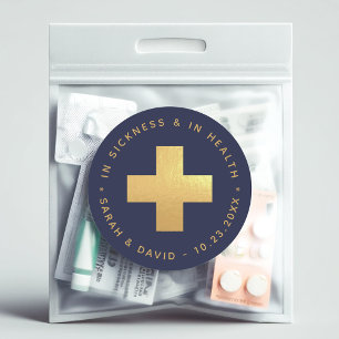 Navy & Goud In Goede en in Slechte Tijden katerkit Ronde Sticker