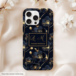 Navy Goud iPhone Hoesje Chic Meisjes Verjaardag Aa