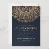 NAVY GOUD KLASSEKE SIERLIJKE MANDALA GRAND OPENING KAART (Voorkant)