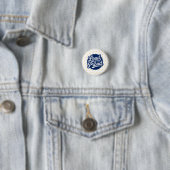 Navy & Goud Luid & Trots Cheer Moeder Ronde Button 3,2 Cm (In situ)