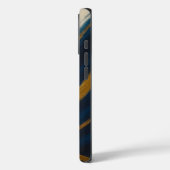 Navy Goud Marmeren Golf Hoesje (Achterkant / Links)
