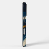 Navy Goud Marmeren Golf Hoesje (Achterkant / Rechts)