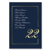 Navy Goud Minimal Script Calligrafie Bruiloft Kaart (Voorkant)