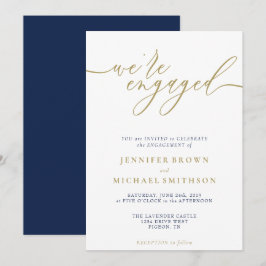 Navy Goud Modern We zijn Verliefd Kaart