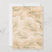 Navy Goud Rustieke Chique Floral String Lights Bru Kaart (Achterkant)