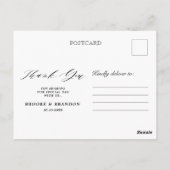 Navy Goud Wit Ivoor Geometrische Bruiloft Dank u Briefkaart (Achterkant)