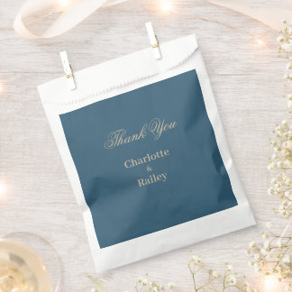 Navy Gouden Bloem Boho Bruiloft Bedankzakje