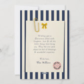 Navy gouden Kerst Scrapbook Foto kerstkaart (Achterkant)