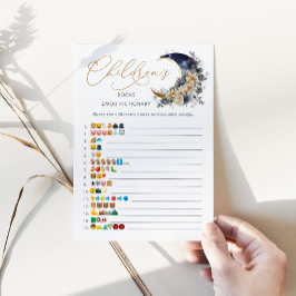 Navy gouden maan Childrens boeken emoji spel kaart