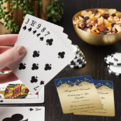 Navy Gouden Vlinders 50ste verjaardag Pokerkaarten (Insitu)