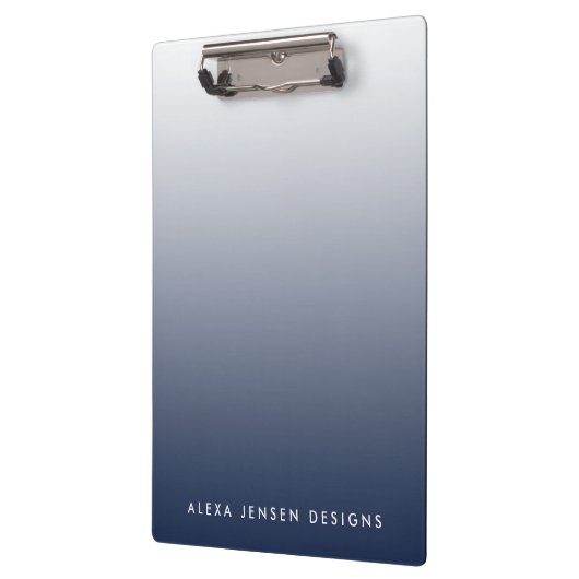Navy Gradient Ombre gepersonaliseerd Klembord (Links)