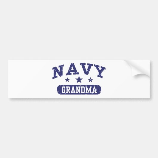 Navy Grandma Bumpersticker (Voorkant)