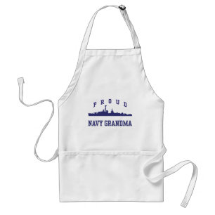 Navy Grandma Standaard Schort