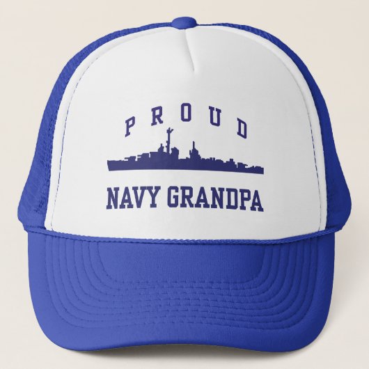 Navy Grandpa Trucker Pet (Voorkant)