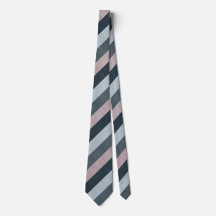 Navy Gray Pink Striped Stropdas